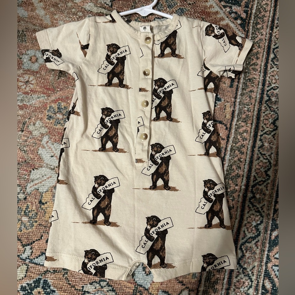 California Bear Kate Quinn Organic Cotton Shortie Romper